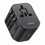 USAMS T59 Universal Travel Adapter 20W Dual USB Type-C
