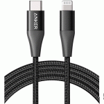 Anker 322 USB-C to Lightning Cable (3ft Braided) Black