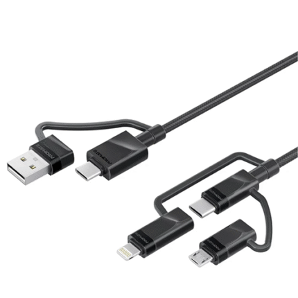 Promate 6-in-1 Hybrid Multi-Connector cable for Charging & Data Transfer