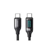 USAMS SJ672 Type-C To Lightning Aluminum Alloy Digital Display Fast Charging Cable 30W
